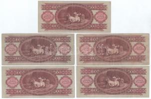 1957-1968. 100Ft (10db, 4xklf) T:F,VG közte erős papír