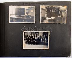 cca 1939 Fotóalbum, kb 70 db részben szegedi vonatkozású fotóval