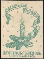 Karácsonyi ajándék Konstsek Kornél Divatáruházából reklámcímke