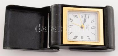 Rapport bőrtokos utazóóra, kopással, 8x5,5 cm