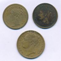 Nagy-Britannia DN(1849) "Viktória királynő - 1/2 Sovereign" kétoldalas sárgaréz számláló zseton (20mm) + DN "Viktória királynő / Kétfejű sas" kétoldalas sárgaréz zseton (2xklf: 20mm + 22,5mm) T:VF,F, patina Great Britain ND(1849) "Queen Victoria - 1/2 Sovereign" two-sided brass counter token (20mm) + ND "Queen Victoria - Double-headed eagle" two-sided brass token (2xdiff: 20mm + 22,5mm) C:VF,F, patina