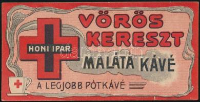 Vörös Kereszt malátakávé szecessziós számolócédula