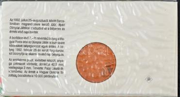 Magyarország 1992. Papp László (1947-) "Barcelonai Olimpia - Magyar Csapat / Vívás" kétold...