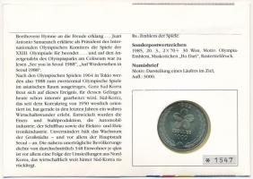 Dél-Korea 1982. 1000W Cu-Ni "1988 Nyári Olimpia Szöul - Koreai táncosok" érmés borítékon, ...