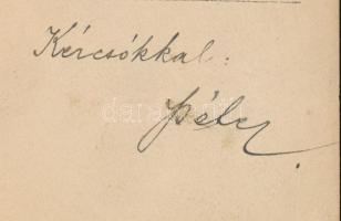 Környey Béla (1873-1925) operaénekes aláírt (igazolvány) fotólap