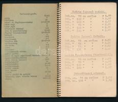 1938 Ádám Miksa Rt. redőny, függőny érjegyzék 26p