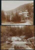 cca 1900-1910 Tátra fotók, 3 db, Iglófüred, Tarpataki vízesés (alsó), Oszada-Fürész, egy fotó szélein, sarkain apró sérülésekkel, 11x16 cm és 11x14 cm