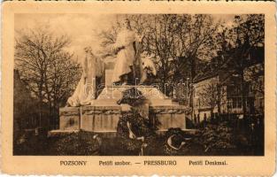 1914 Pozsony, Pressburg, Bratislava; Petőfi szobor / Denkmal / statue