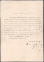 Zánorszky Nándor Budafok polgármesterének aláírása városi levélpapíron