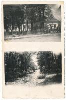 1942 Kovászna-fürdő, Baile Covasna; Községháza, sétatér részlet / town hall, promenade. photo (fl)