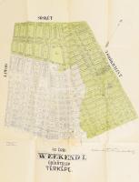 ca 1920 Az érdi weekend I. üdülőtelep térképe. Gáll Imre 46x65 cm