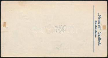 cca 1910 Szolnok, "A Szerecsenhez", Nertfeld Ferencz fűszer, bor, ásványvíz és csemege-ker...