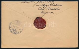 1905 10f díjjegyes boríték "NAGY-SZLATINA / TRENCSÉN M."