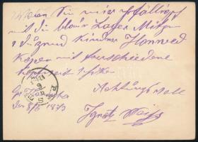 1873 2kr díjjegyes levelezőlap "NAGY KANIZSA"