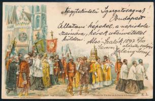 1897 2kr millenniumi díjjegyes levelezőlap "ALSÓ-SZALÓK / SÁROS M."