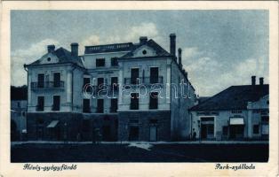 1929 Hévíz-gyógyfürdő, Park szálloda, illatszertár, élelmiszer-virág, bazár, Stefanits üzlete (EB)