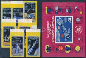 1975 Szovjet-amerikai közös űrrepülés vágott ívszéli sor és blokk