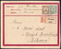 1919 Ajánlott levél Németországba "FACSÁD"