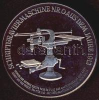 NSZK DN "München - gravírozógép" Ag emlékérem 24,8g T:exPP