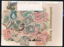 120 db javarészt krajcáros bélyeg ömlesztve