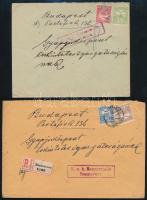 1916 3 db Beszterce cenzúrás levél, közte 2 db ajánlott