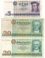 Német Demokratikus Köztársaság 1975. 5M + 20M (2xklf) T:F German Democratic Republic 1975. 5 Mark + 20 Mark (2xdiff) C:F