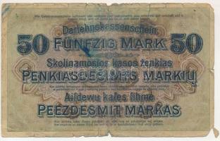 Német Birodalom / I. világháború / Keleti Főparancsnokság / Kowno (Kaunas) 1918. 50M T:VG beszakadás...