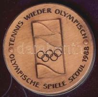 NSZK 1988. "Olimpiai játékok - Steffi Graf" Br emlékérem T:BU