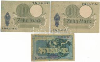 Német Birodalom 1904. 5M + 1906. 10M (2x) T:VG,F
German Empire 1904. 5 Mark + 1906. 10 Mark (2x) C:...