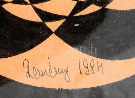 Olvashatatlan (Reményi?) jelzéssel: Álmodozó hölgy, 1984. Tus, papír, sérült, 48×31,5 cm