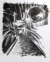 M. Tóth Éva (1962-): Hajnal, 2005. Litográfia, papír, jelzett, számozott (8/15). 41×35 cm