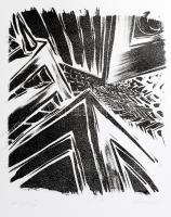 M. Tóth Éva (1962-): Holdfogyatkozás, 2005. Litográfia, papír, jelzett, számozott (1/15). 37×31 cm