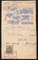 1905 Franck kávé dekoratív számla