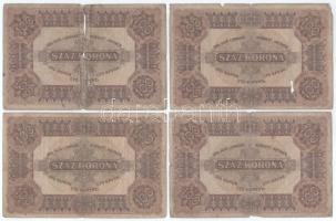 1920. 100K (4x) mind "Orell Füssli Zürich" nyomdahely jelöléssel T:F,VG 
Adamo K29