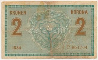 1914. 2K "1534 C 864704" T:F fo.
Hungary 1914. 2 Korona "1534 C 864704" C:F spo...