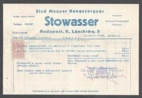 1890 Stowasser János számla + Csörgey Lajos Kecskemét számla