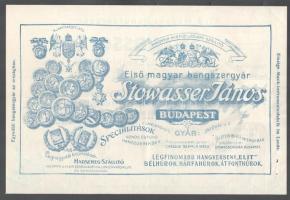 1890 Stowasser János számla + Csörgey Lajos Kecskemét számla