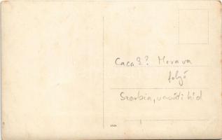 Cacak, vasúti híd építése, K.u.k. katonák / railway bridge construction works, K.u.k. soldiers. phot...