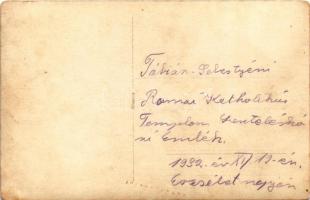 1932 Fábiánsebestyén, római katolikus templom felszentelése, ünnepség. photo (gyűrődés / crease)