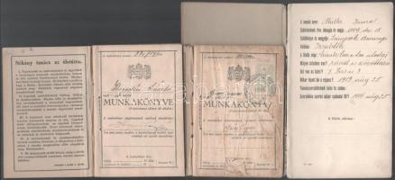 17 darabos vegyes judaika tétel, levelek, munkakönyv, stb., közte ismertebb nevekkel, pl. Heller Ber...