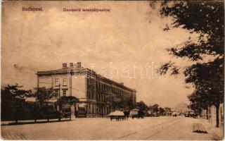 1926 Budapest IX. Dunaparti teherpályaudvar, vasútállomás. Seemann Mihály kiadása (ázott sarkak / wet corners)