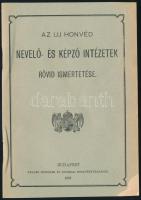 1897 Az Uj honvéd nevelő és képző intézetek rövid ismertetése. 8p.
