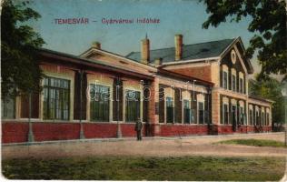 1917 Temesvár, Timisoara; Gyárvárosi indóház, vasútállomás / Fabrica railway station (Rb)