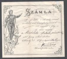 1887 Kéményseprő számla Kisteleki iskola