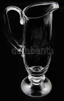 Magas kristály talpas kancsó, hibátlan, m: 33 cm