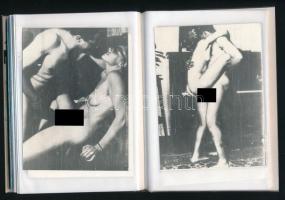 38 db retró erotikus, pornó fotó, 14x9 cm körüli méretben, albumban