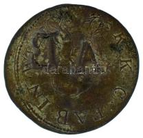 Ausztria / Bécs DN "Armis Nunc Tota - K. K. C. FAB. IN WIEN" kétoldalas sárgaréz számoló zseton, "AB" ellenjeggyel (23mm) T:VF Austria / Wien ND "Armis Nunc Tota - K. K. C. FAB. IN WIEN" two-sided brass counter token, with "AB" countermark (23mm) C:VF