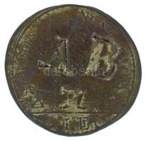 Ausztria / Bécs DN "Armis Nunc Tota - K. K. C. FAB. IN WIEN" kétoldalas sárgaréz számoló z...