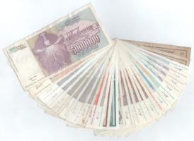 Jugoszlávia 1968. 10D (2x) + 1992-1994. 100D-50.000.000.000D (22db, 11xklf) + Horvátország / Krajna ...