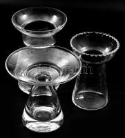 3 darab design virághagyma váza, hibátlan, m: 17 cm alatt